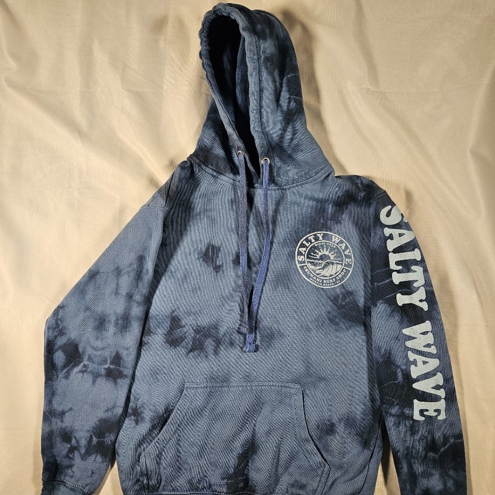 LIKE NEW - Blue Tie Dye Sweatshirt - Size Small - Salty Wave Tsunami Surf Shop